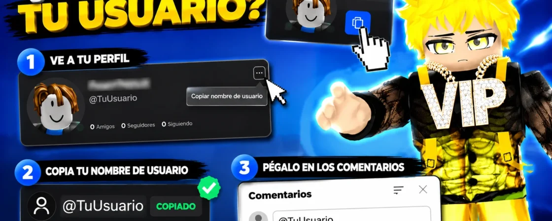Cómo copiar y enviar tu usuario de Roblox correctamente (Guía fácil)